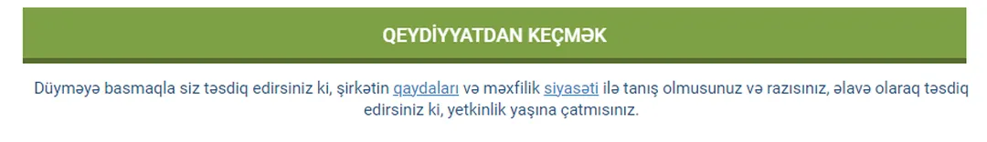 1Xbet Qaydalar və şərtlərlə razılaşın