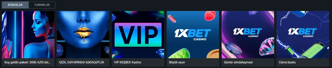 1Xbet Kazino Bonusları